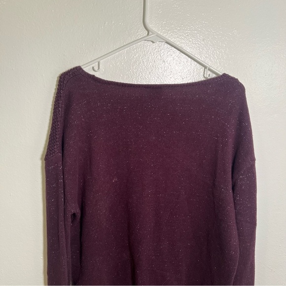 Calvin Klein Jeans Scoop Neck Sweater Purple Metallic L - Picture 6 of 9